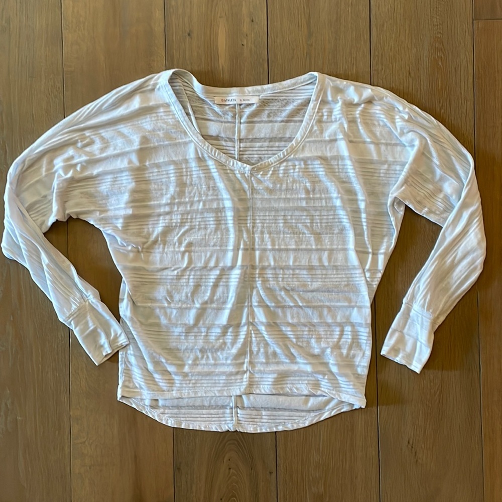 Athleta Long Sleeve Hi-Low Light Blue Top- Size M